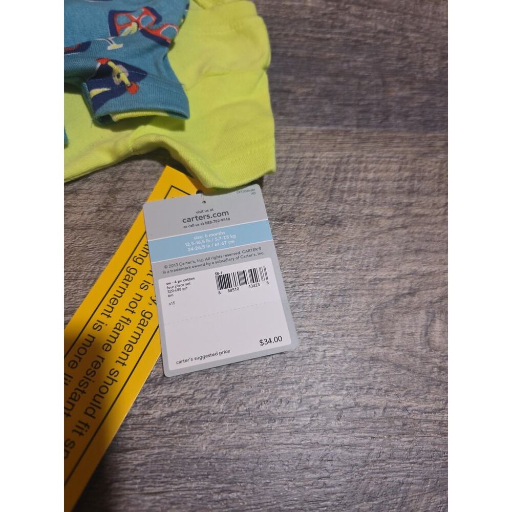 Carter's Baby Boys 6 Month Skater Wardrobe NWT 8pc Bundle Pants Sets MSRP $108 - Picture 8 of 8